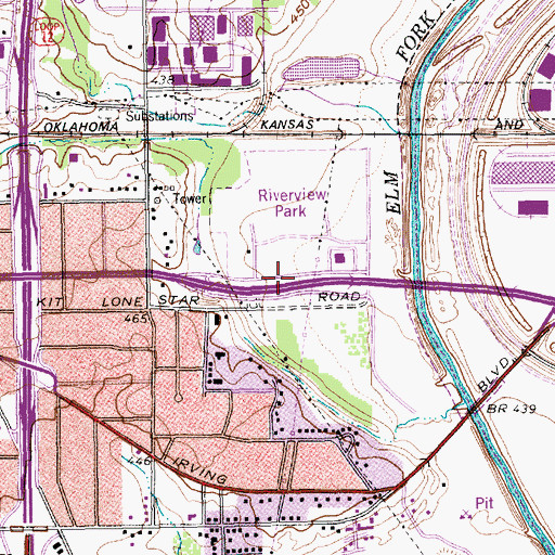 Topographic Map of Dallas Korean United Methodist Church, TX