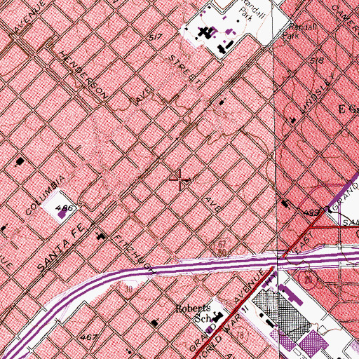 Topographic Map of East Dallas Congregational Methodist Church, TX