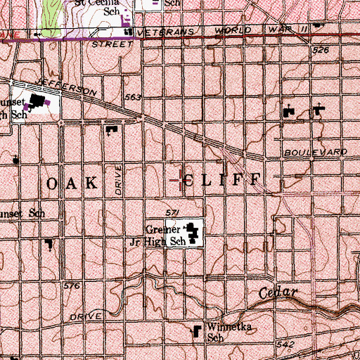 Topographic Map of El Buen Samaritano Methodist Church, TX