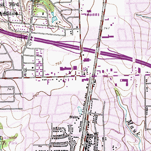 Topographic Map of Agape Missionary Baptist Church, TX
