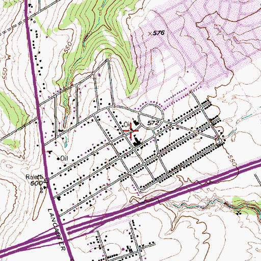Topographic Map of Alta Mesa Baptist Church, TX