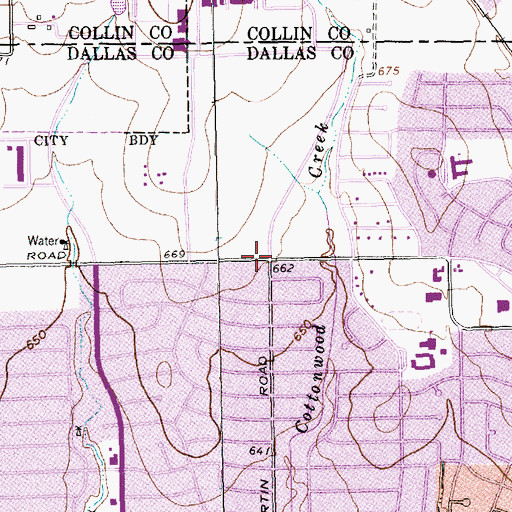 Topographic Map of Asian American Baptist Church, TX
