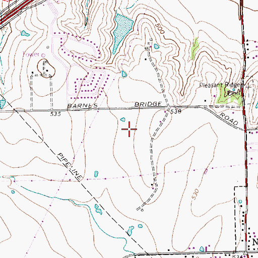 Topographic Map of Baptista Mission Peregrino Church, TX
