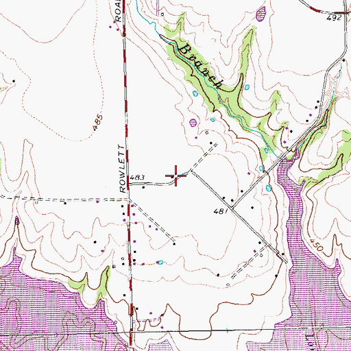 Topographic Map of Bay View Baptist Church, TX