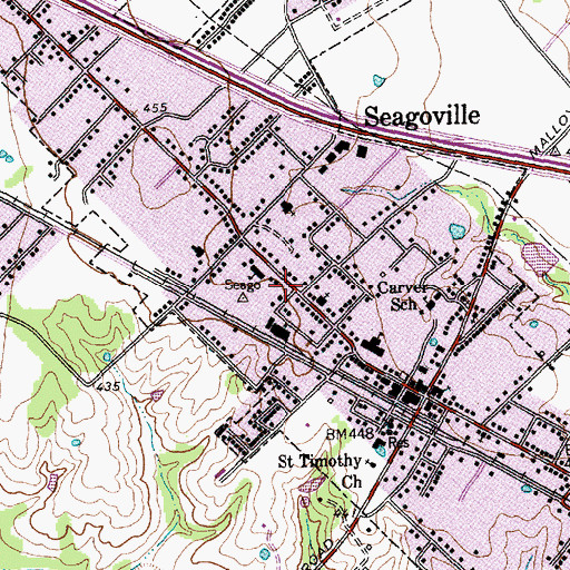 Topographic Map of Bethel Baptist Church, TX