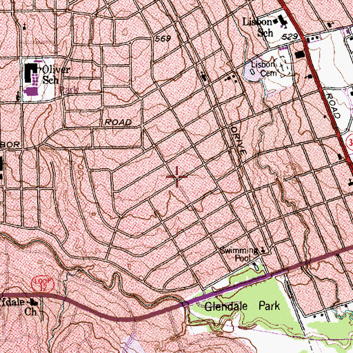 Topographic Map of Bethesda Missionary Baptist Church, TX