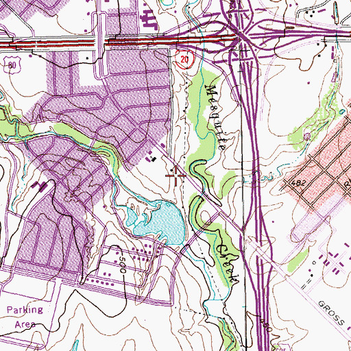 Topographic Map of Central Assembly of God Church, TX