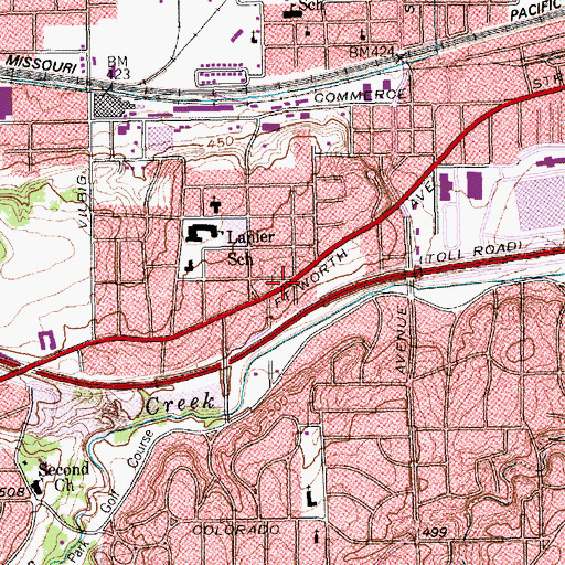 Topographic Map of Faith Temple Assembly of God Church, TX