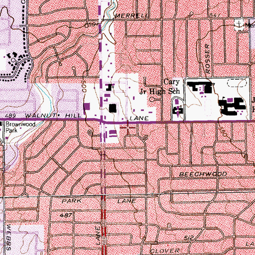 Topographic Map of First Spanish Assembly of God Church, TX