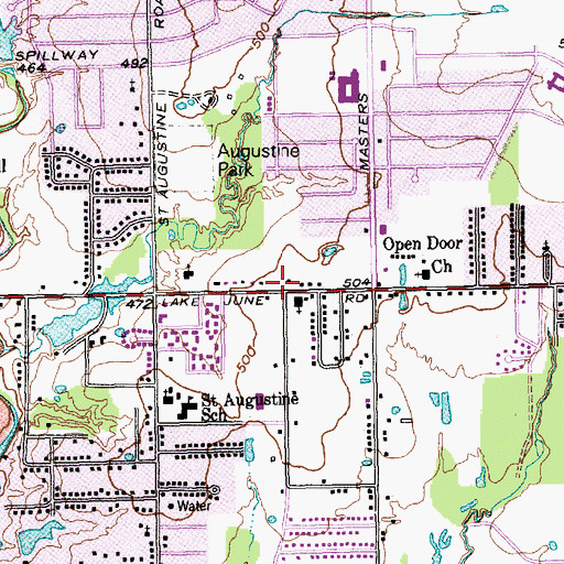Topographic Map of Little Bethel Assembly of God Church, TX