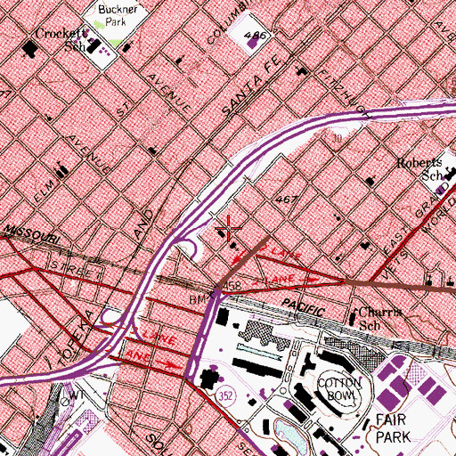 Topographic Map of Maranththa Assembly of God Church, TX