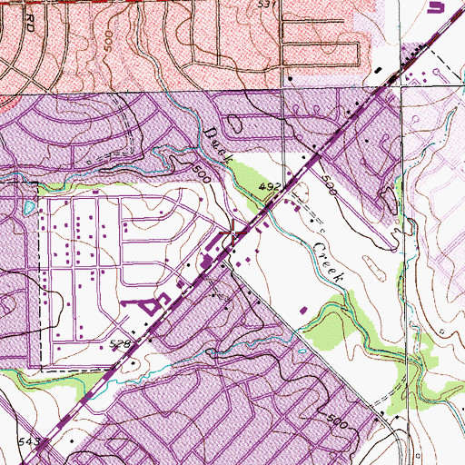 Topographic Map of New International Assembly of God Church, TX