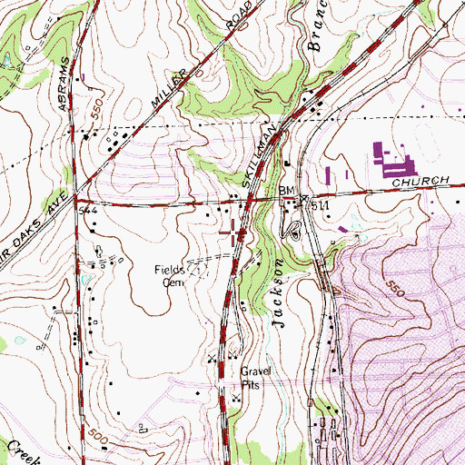 Topographic Map of North Dallas Community Assembly of God Church, TX