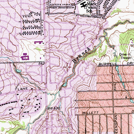 Topographic Map of Bethel African Methodist Episcopal Church, TX