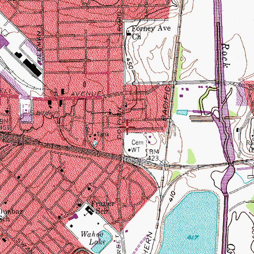 Topographic Map of Jenkins Chapel African Methodist Episcopal Church, TX