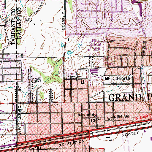 Topographic Map of Saint Charles Anglican Church, TX