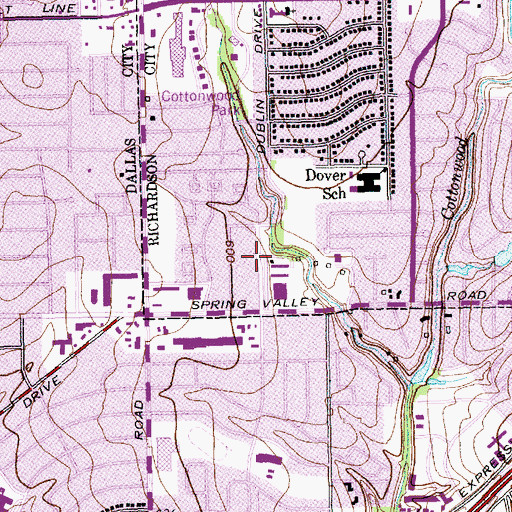 Topographic Map of Saint Stephens Anglican Church, TX