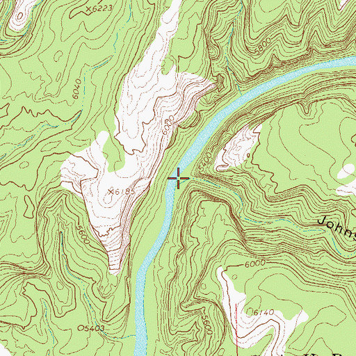 Topographic Map of Johnson Canyon, CO