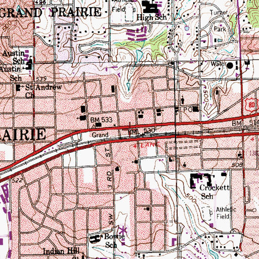 Topographic Map of Apostolic Church, TX