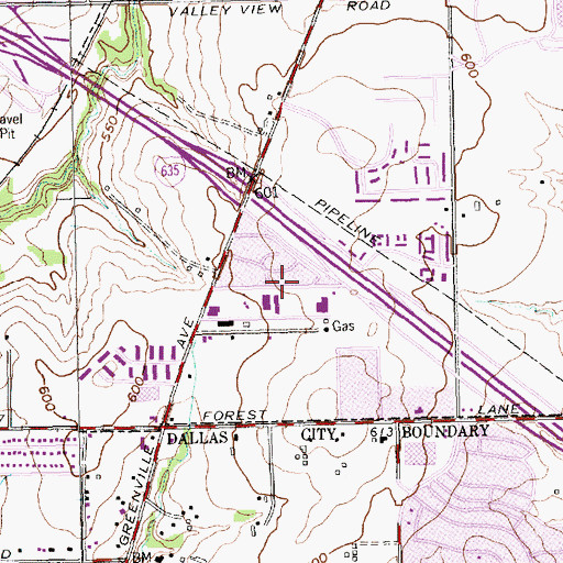 Topographic Map of The Apostolic Church, TX
