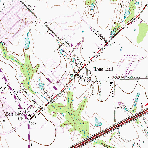 Topographic Map of Bethany Apostolic Church, TX