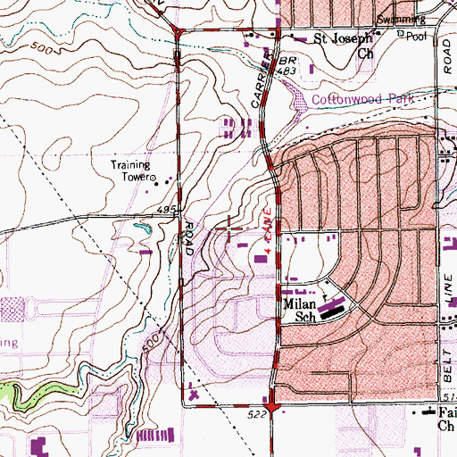 Topographic Map of Bibleway Apostolic Family Church, TX