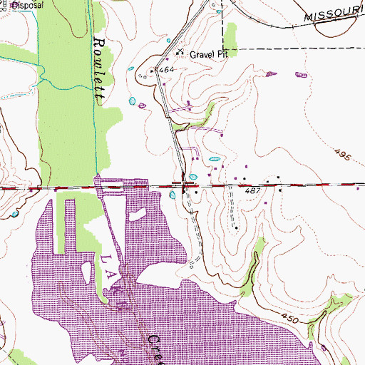 Topographic Map of Calvary Apostolic Church, TX