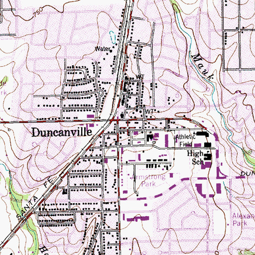 Topographic Map of Cornerstone Apostolic Word Church, TX