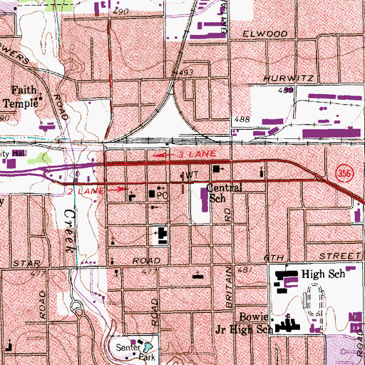 Topographic Map of Manatiales de Vida Apostolic Assembly Church, TX