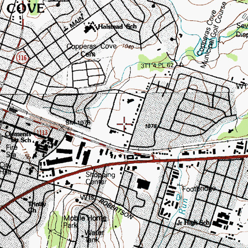 Topographic Map of Korean Baptist Church, TX
