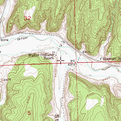 Topographic Map of Stewart Gulch, CO