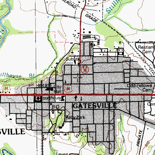 Topographic Map of Faith of Abraham Church of God, TX