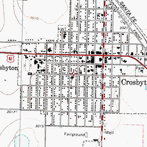Topographic Map of Church of Christ, TX
