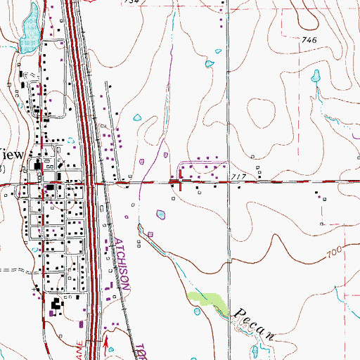 Topographic Map of Cornerstone Baptist Church, TX