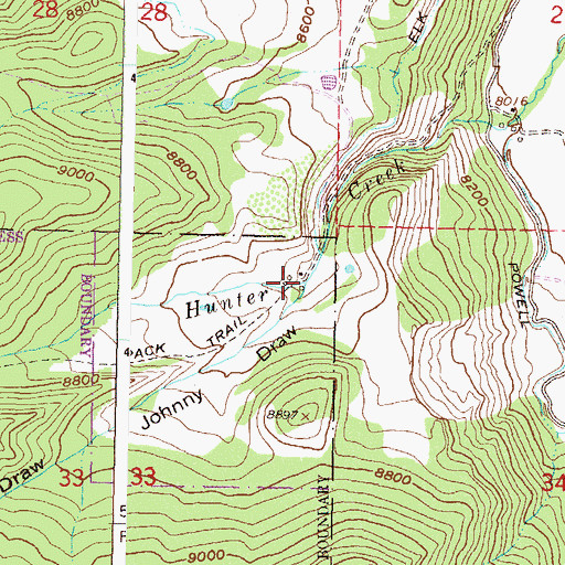 Topographic Map of Johnny Draw, CO