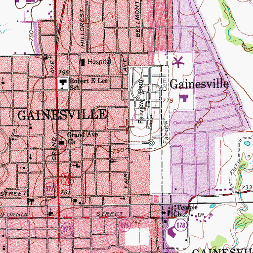 Topographic Map of Harvest Time Church of God, TX