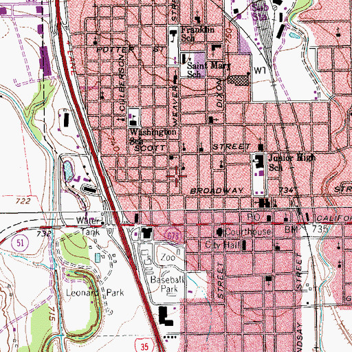 Topographic Map of Trinity Temple Church of God in Christ, TX