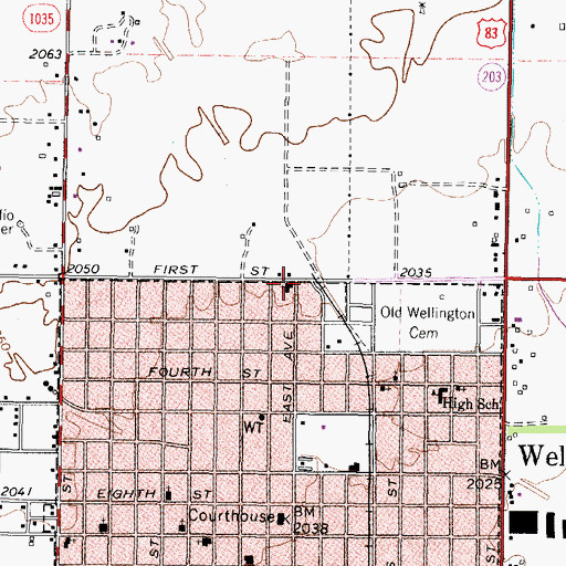Topographic Map of Faith Baptist Church, TX