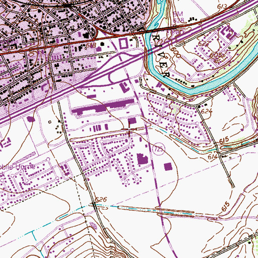 Topographic Map of Evangel Temple Assembly of God Church, TX