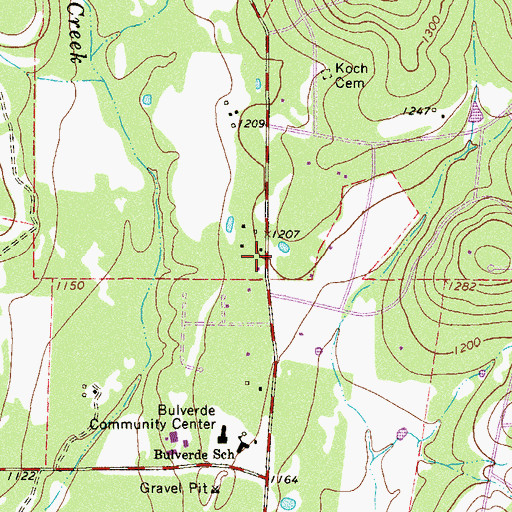 Topographic Map of Bulverde Baptist Church, TX