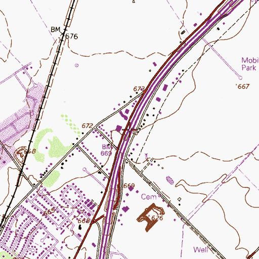 Topographic Map of Church of the Nazarene, TX