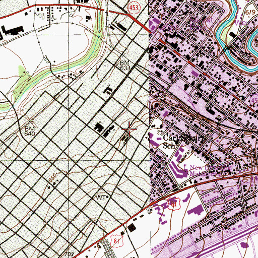 Topographic Map of Saint Johns Episcopal Church, TX