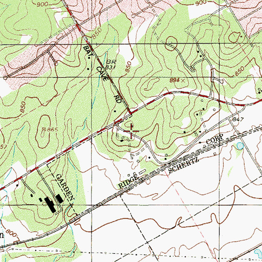 Topographic Map of Northeast Bible Evangelical Free Church, TX