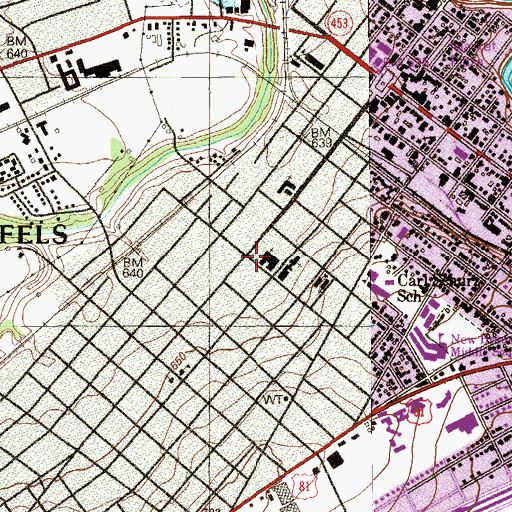 Topographic Map of Saint Paul Lutheran Church, TX