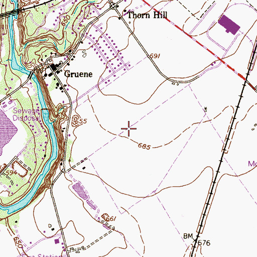 Topographic Map of Presbyterian Church, TX