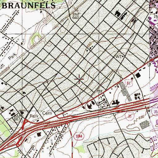 Topographic Map of Freedom Fellowship Church, TX