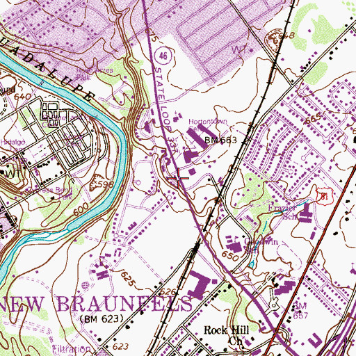 Topographic Map of Tree of Life Fellowship Church, TX
