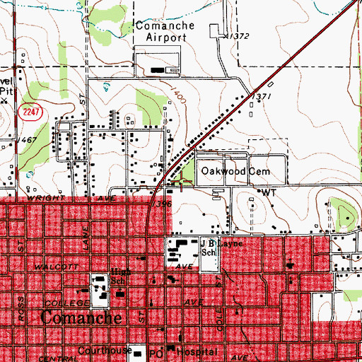 Topographic Map of Good Shepherd Baptist Church, TX