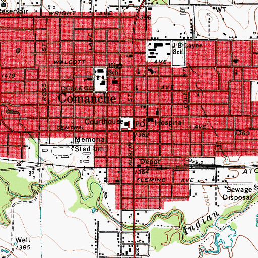 Topographic Map of The Church of Jesus Christ of Latter Day Saints, TX