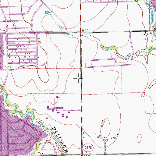 Topographic Map of West Plano Presbyterian Church, TX